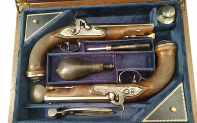 France - HYACINTE JEAN Á TOULON - ST ÉTIENNE - Cavalry - Percussion - PAIR OF PISTOLS - 17