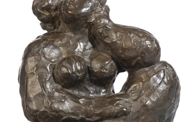 Franco Mauro FRANCHI (1951), 'Nu assis', sculpture en bronze