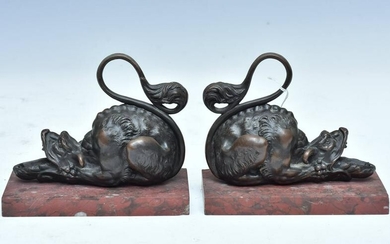 French Bronze Bookends