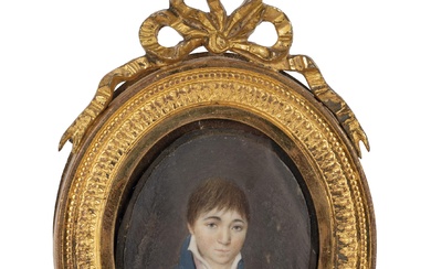 French School C. 1810 Miniaure portrait