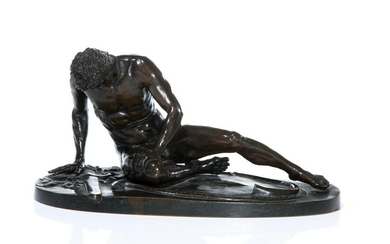 GRAND TOUR BRONZE SCULPTURE OF "THE DYING GAUL"