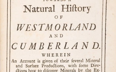 Geology & Mines.- Lake District.- Robinson (Thomas) An Essay towards a natural history of