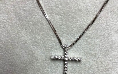 Gianni Carità- 18 kt. White gold - Necklace with pendant - 0.18 ct Diamond - Diamonds