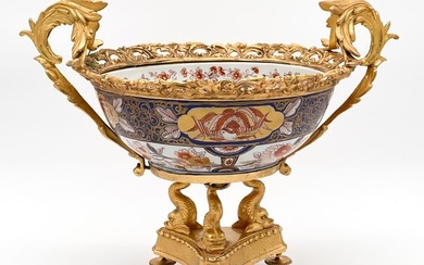 Gilt Bronze Mounted Imari Porcelain Bowl