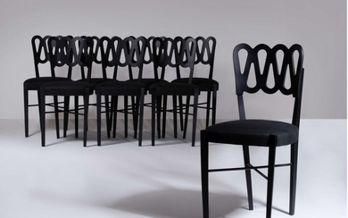 Gio Ponti 1891-1979 Suite de huit chaises mod. 969 - Circa 1969