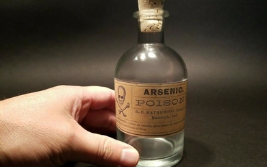 Glass Apothecary Arsenic Poison Bottle