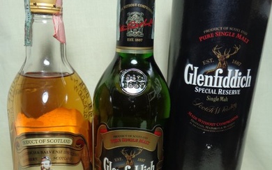 Glenfiddich 12yo + Grant's Family Reserve - 70cl - 2 bottles