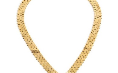 Gold and diamonds convertible necklace, 1940s