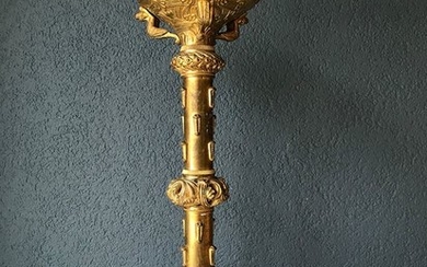 Gothic candlestick - Bronze - about 1880