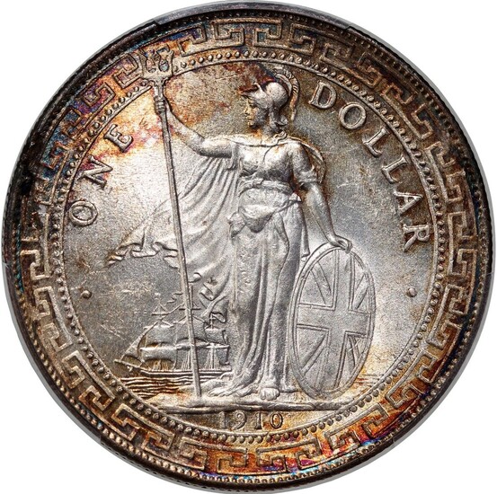 Great Britain, silver $1, 1910-B, Trade dollar