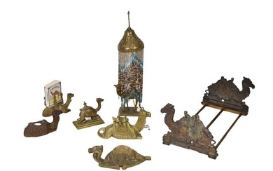 Grouping of Vintage Camel Themed Objects - Group of vintage and antique Camel related articles