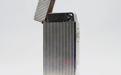 Gucci, Accendino vintage, anni '80, in metallo argentato, con IC sensor, cm 7x2.7x0.9, (da revisionare)