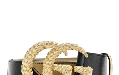 Gucci Calfskin Striped Textured Double