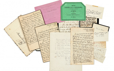 [HISTOIRE] Ensemble de pièces manuscrites et autographes touchant l'histoire et les personnalités du XIXe siècle. ...