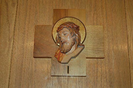 Hand Carved Wood 14 Stations of the Cross + 9 1/2" x 9