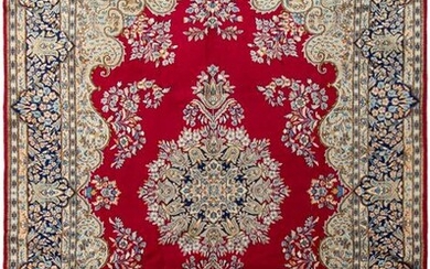 Hand-knotted Kerman Wool Rug 8'8" x 12'1"