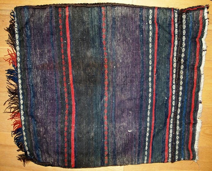 Handmade antique Afghan Baluch salt bag 2.1' x 2.6' (