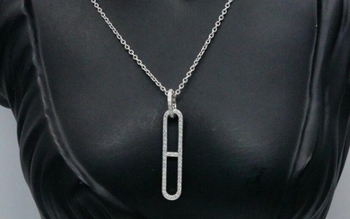 Hermes 0.70ctw Diamond 18K Chaine D'Ancre Necklace