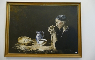 Huile sur toile R.Portier " Le bédénicité" (70 x 100cm)