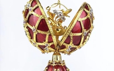 IMPERIAL FABERGE STERLING SILVER MUSICAL EGG