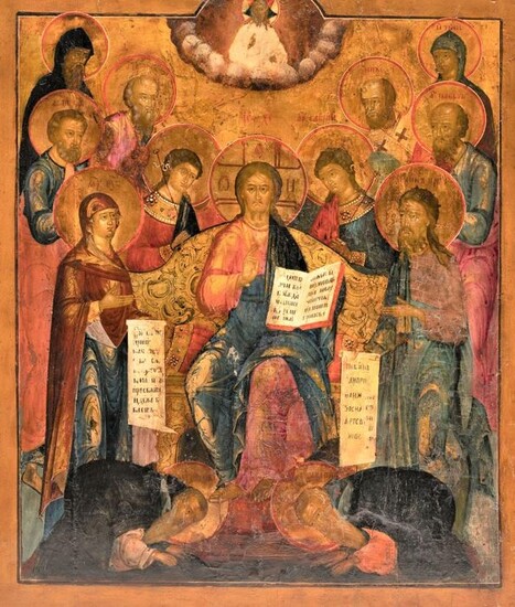 Icon, Extended Deesis - Wood - 18th century