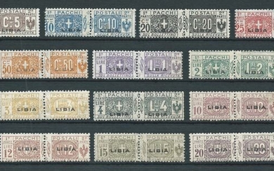 Italian Libya 1915/1924 - Postal parcels of Italy overprinted Libia - Sassone NN. 1/13