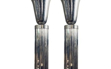 Pair of 36 inch Tall Deco Sconces