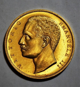Italy - 100 Lire 1903 "Aquila Araldica" Vittorio Emanuele III - Gold