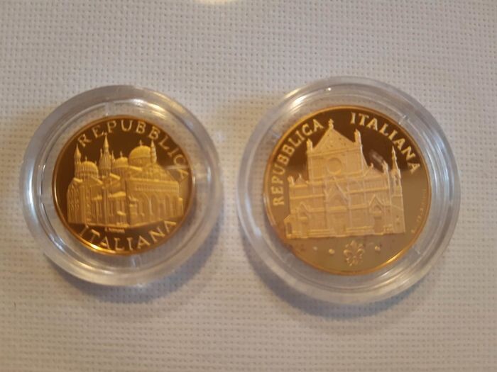 Italy - 50.000 & 100.000Lire 1995 - Gold