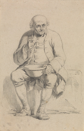JEAN-JACQUES DE BOISSIEU (Lyon 1736-1810 Lyon) A Study of a Seated Man Eating...