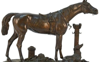 JULES MOIGNIEZ, FRENCH (1835-1894) BRONZE HORSE