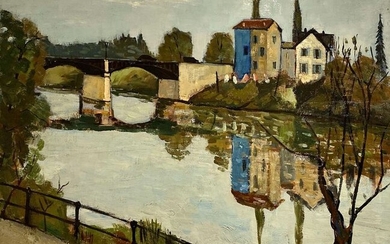 Jacques BOUYSSOU (1926-1997) - Banks of the Seine river