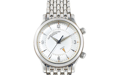 Jaeger-LeCoultre. A Stainless Steel Alarm wristwatch with Bracelet