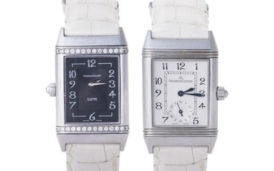 Jaeger LeCoultre Duetto Day Night Stainless Steel and Diamond Watch
