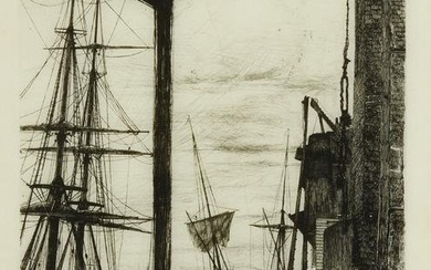 James Abbott McNeill Whistler (1834-1903); Rotherhithe, from Thames Set;