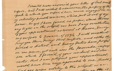 James Monroe Autograph Letter Signed