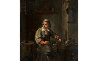 Jan Josef Horemans d. Ä., 1682 Antwerpen – 1752/59, zug., In der Schuhmacherwerkstatt