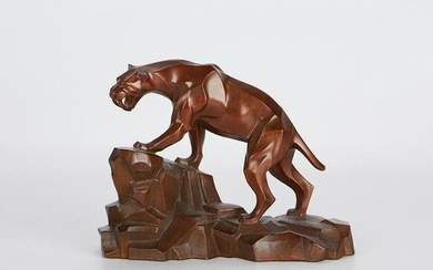 Janet Rosetta Sabre-Tooth Tiger Bronze Sculpture