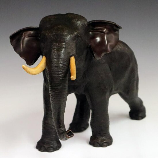 Japanese Meiji Bronze Elephant