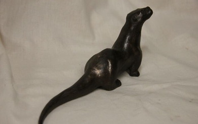 Jean Pierre Le Cann (1969) - Sculpture - Otter - Signed and Numbered - 18 / 50ex - Patinated bronze