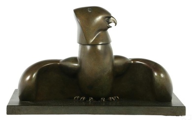 Jean Puiforcat Bronze Art Deco L/E Bird Sculpture