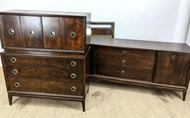 KENT COFFEY Bedroom Set. Panorama. Tall Chest, Low Dre