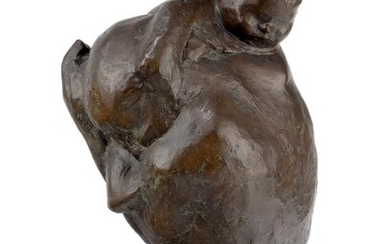 Käthe Kollwitz, German 1867-1945 - Mutter mit Kind uber der Schulter (Die Darbietung), c.1915; bronze with brown patina, signed and numbered on the base 3/10, stamped with foundry mark 'H. NOACK BERLIN, H46 x D28 x W26 cm Provenance: L. Ehrlich...
