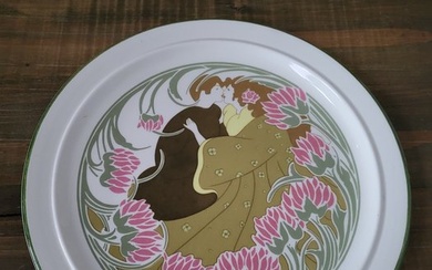 Keller et Guérin de Luneville - Plate (1) - Art Nouveau - Porcelain
