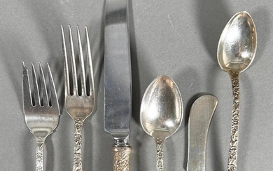 Kirk Repousse Sterling Silver Flatware Service for Eight