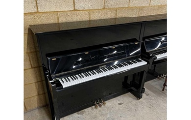 Knight (c1996) A Model 120 upright piano in a bright ebonise...