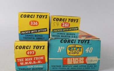 Konvolut Corgi Toys: 4 Stk. Modellautos von 1960-67