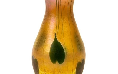 LCT Tiffany Furnaces Hearts and Vines Favrile Vase