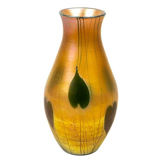 LCT Tiffany Furnaces Hearts and Vines Favrile Vase