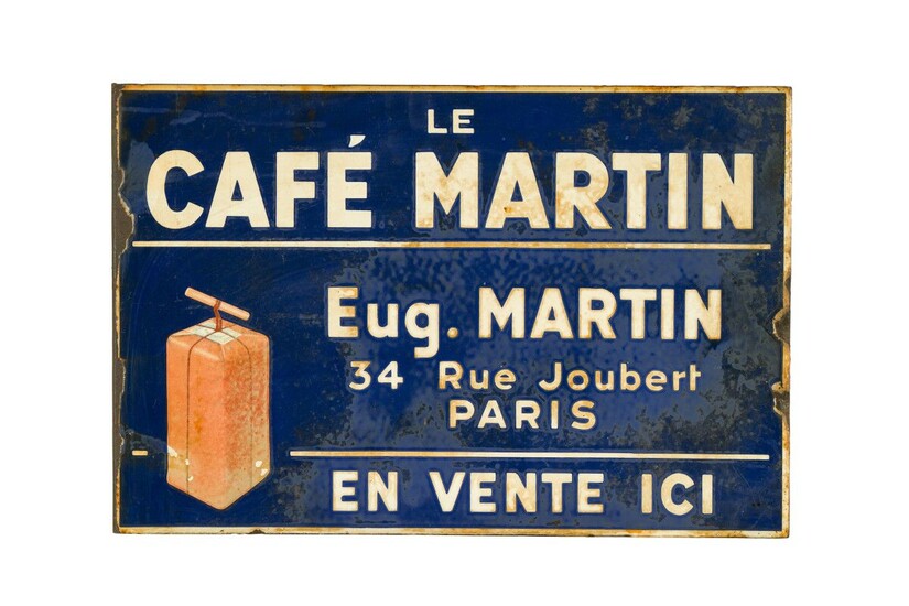 LE CAFÉ MARTIN. Sans mention d'émaillerie,... - Lot 407 - Baron Ribeyre & Associés